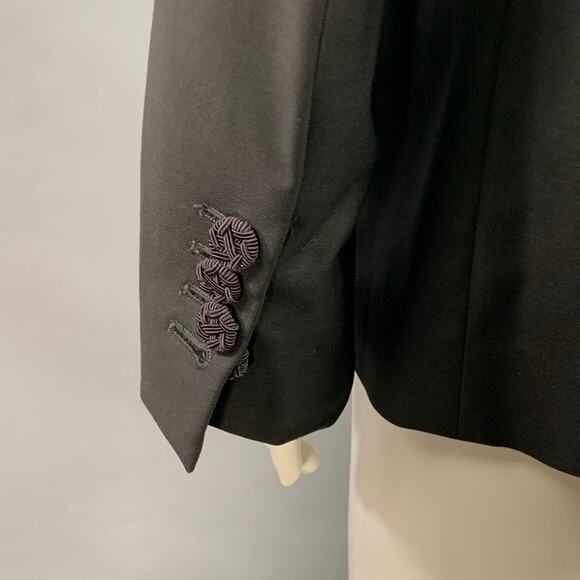 PAUL SMITH Size 6 Black Wool Twill Notch Lapel Jacket Blazer - Picture 5 of 9